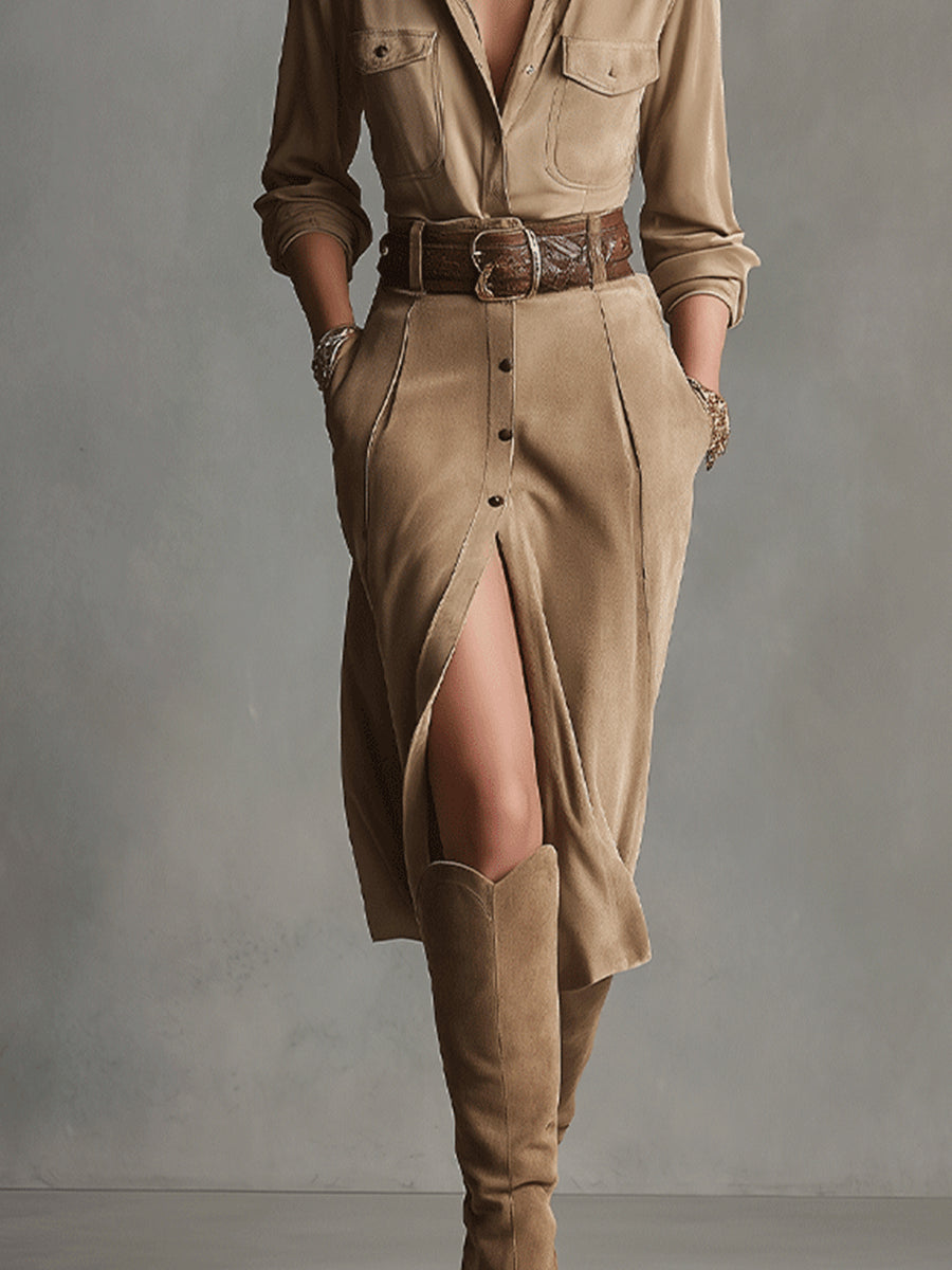 Sofia | Elegante Vestido de Ante