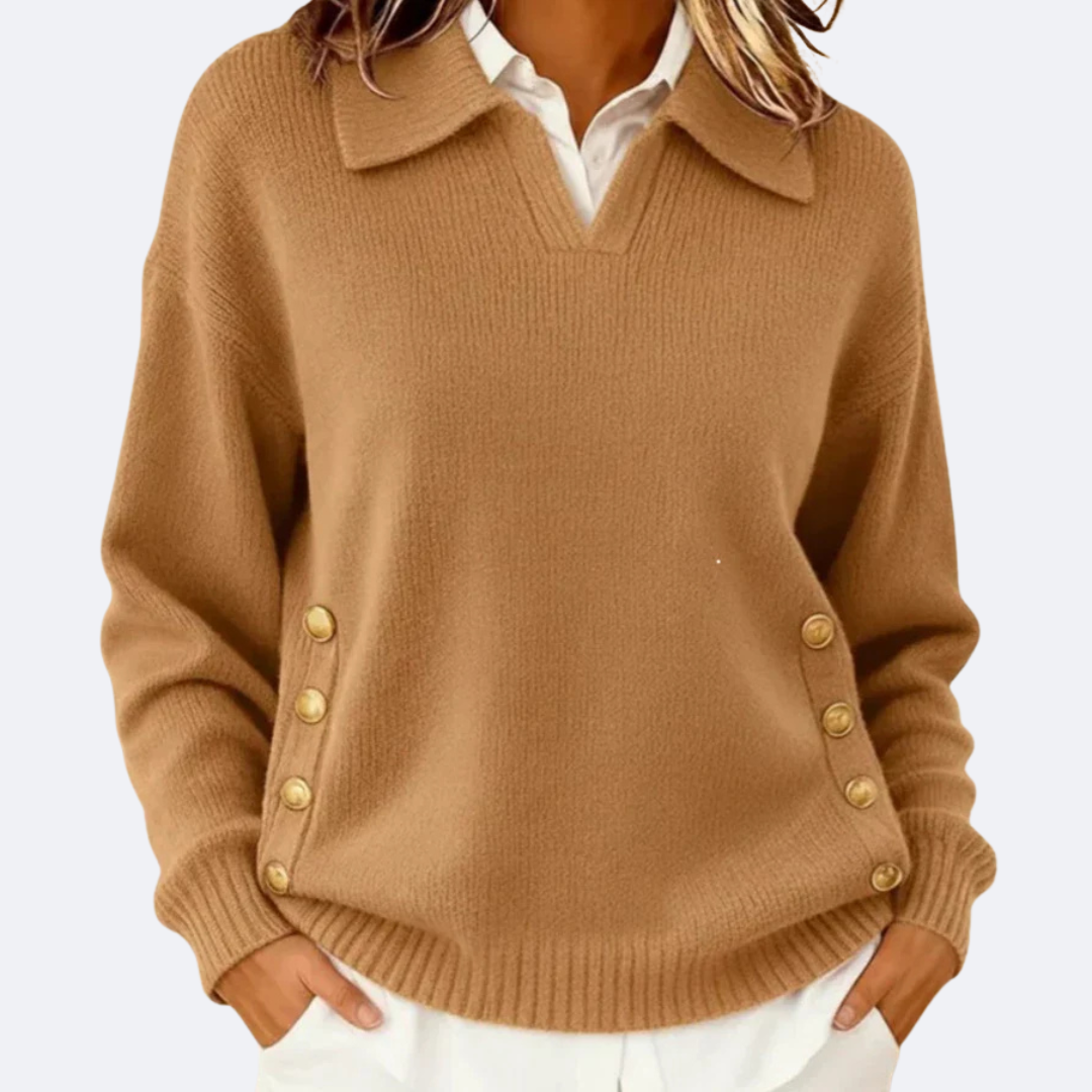 CARLA - Sweater Suave con Cuello Elegante