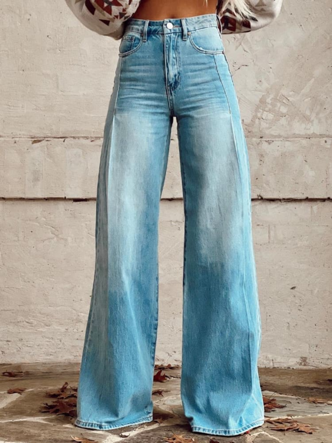 Lucia | Jeans de Pierna Ancha con Cintura Alta