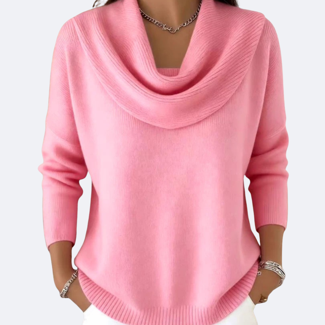GIULIA - Sweater con Volante y Cuello Acogedor
