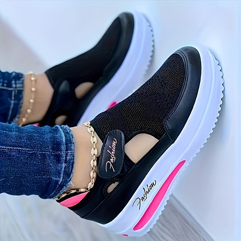 Zapatillas transpirables de fácil colocación con confort estable