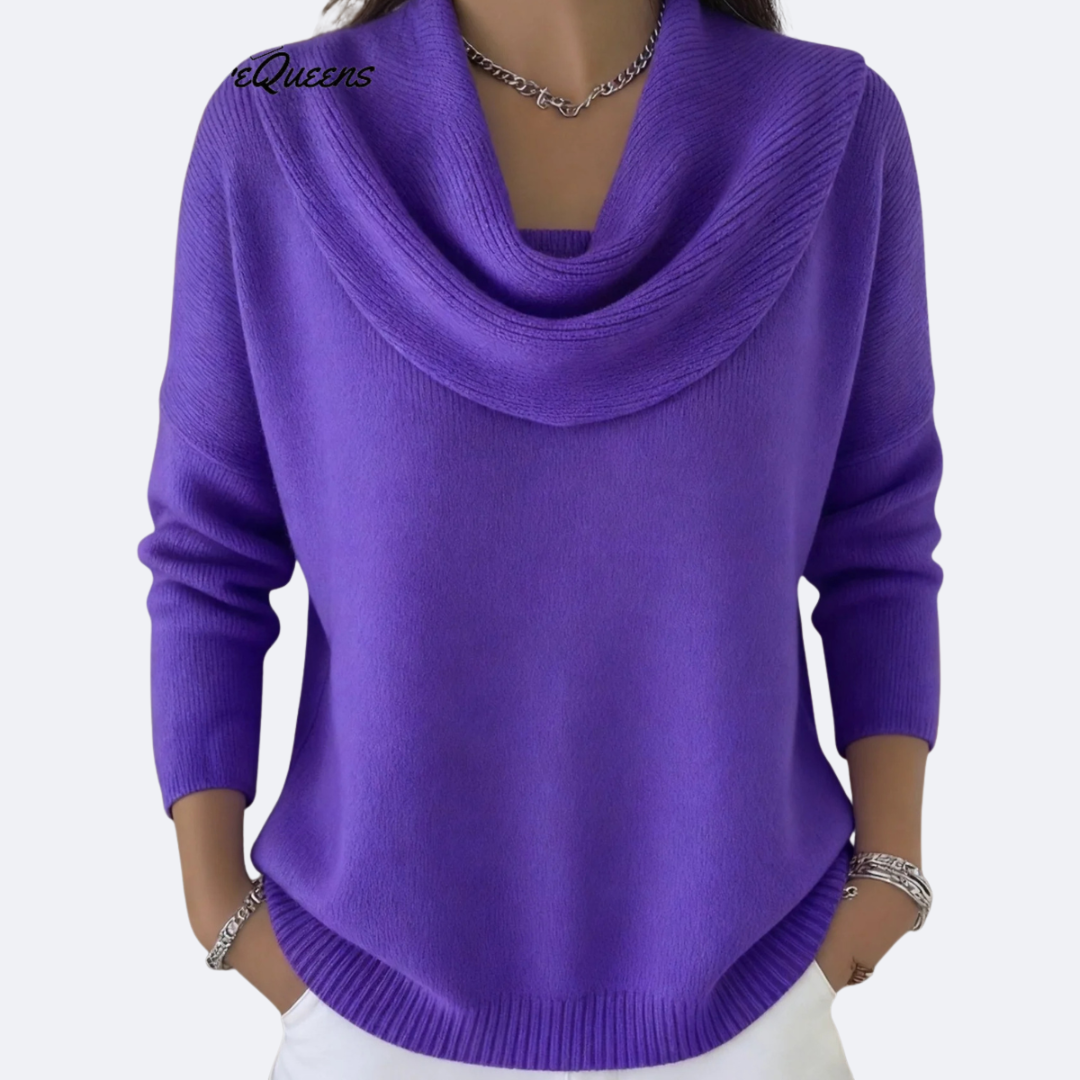 GIULIA - Sweater con Volante y Cuello Acogedor