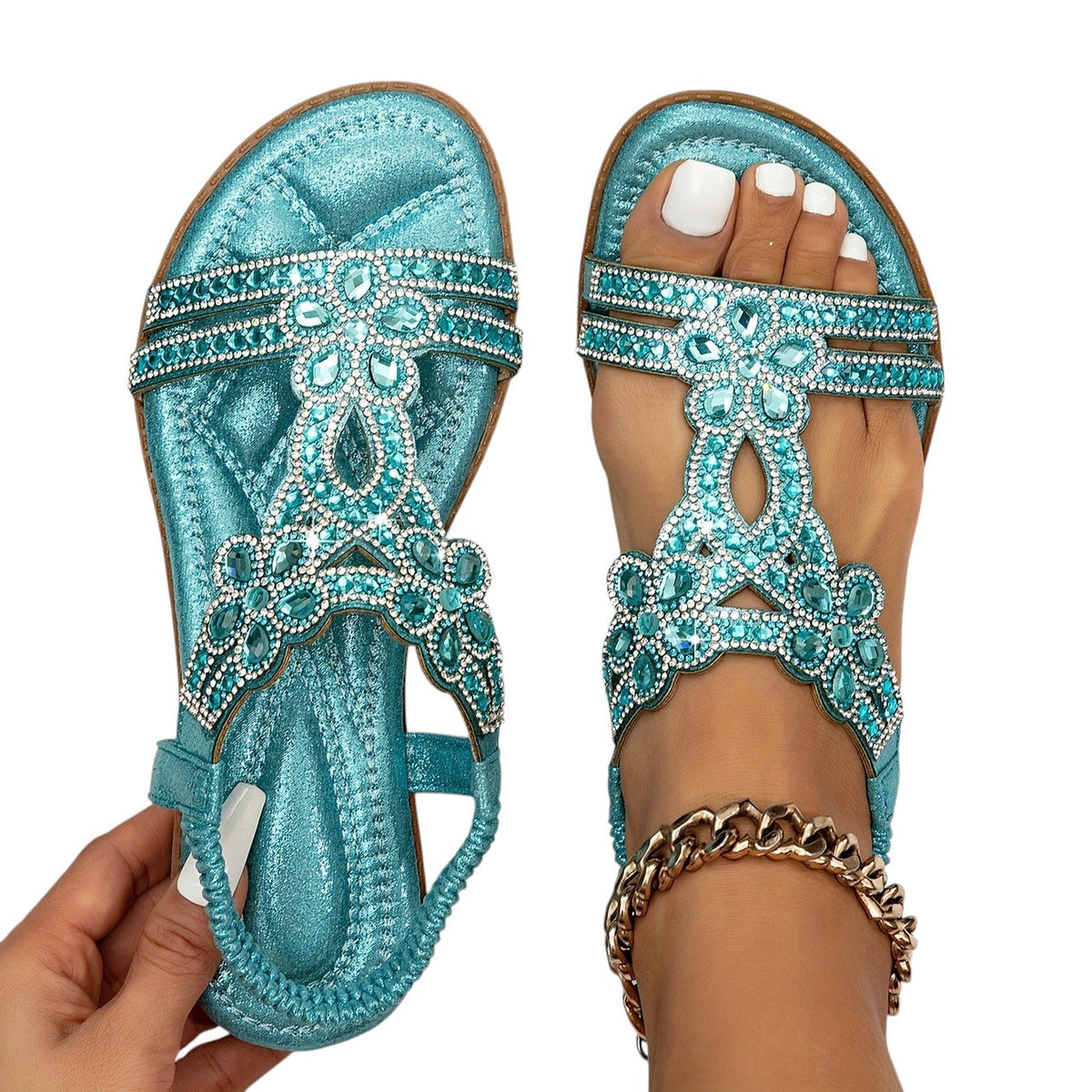 Julia - Sandalias Ortopédicas Brillo y Elegancia