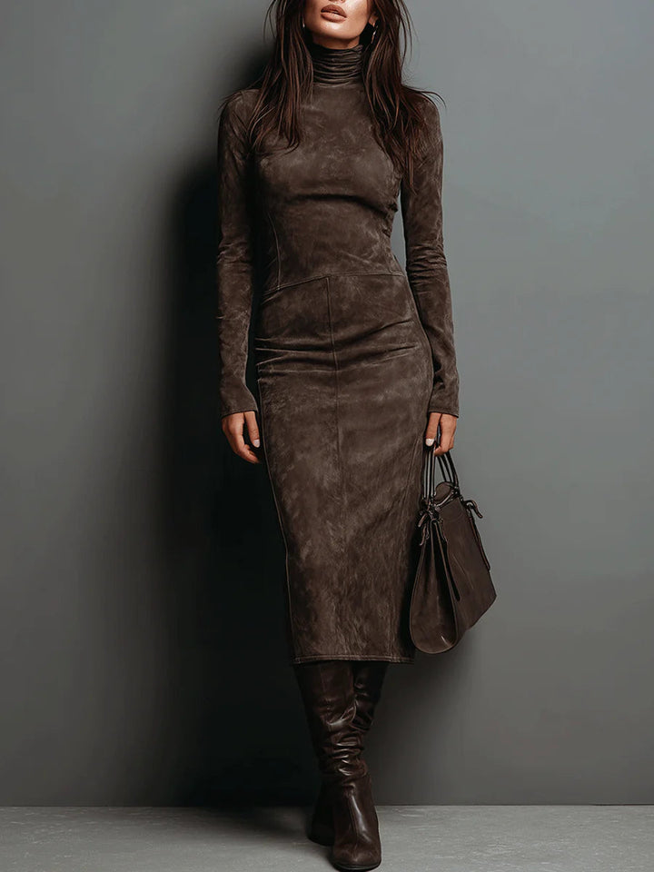 Ava | Vestido Midi de Suede