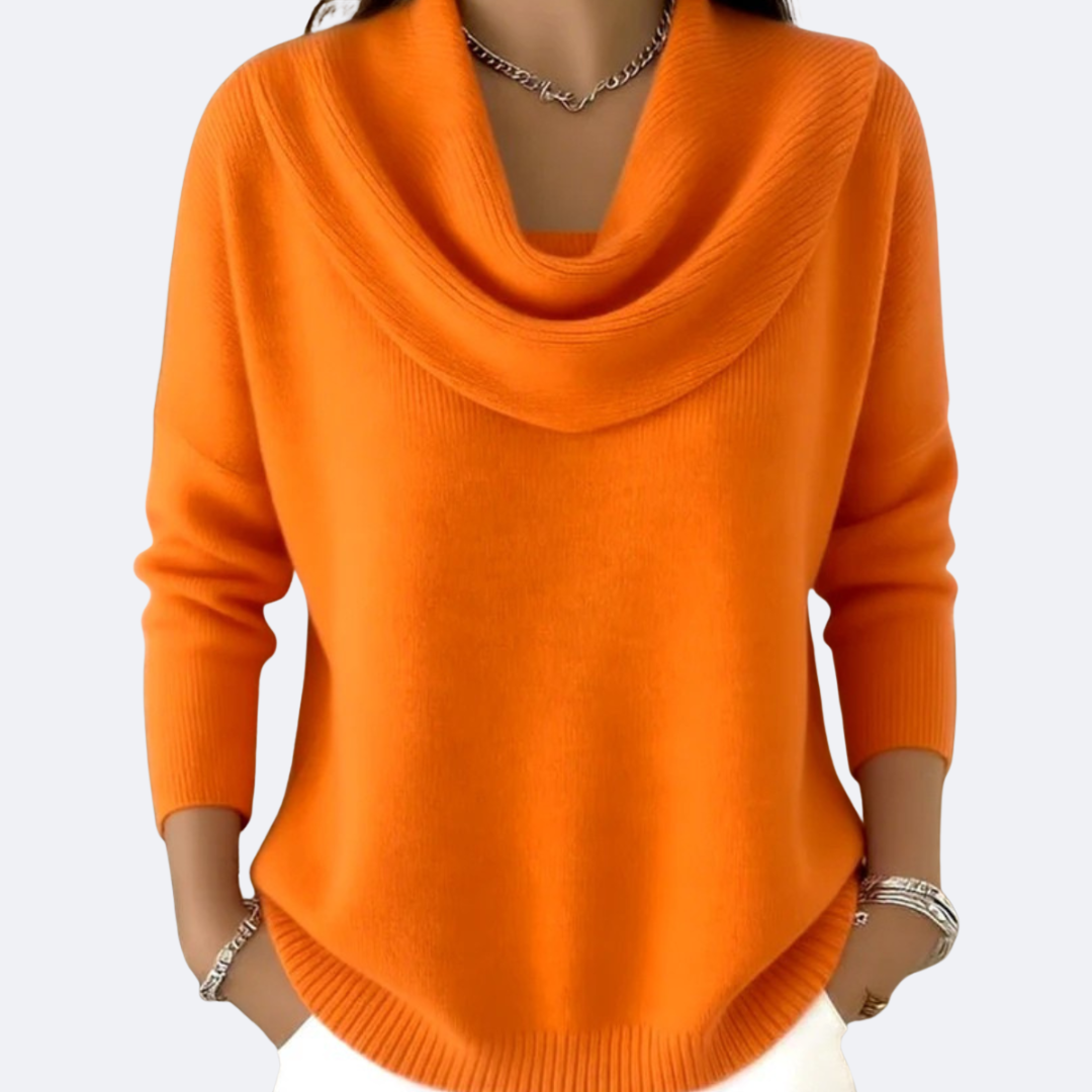 GIULIA - Sweater con Volante y Cuello Acogedor