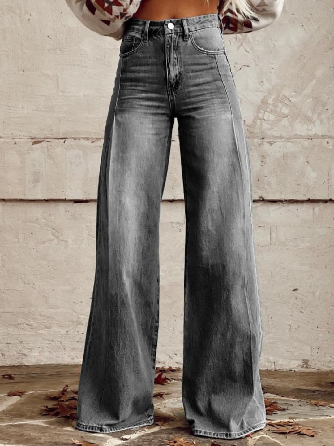 Lucia | Jeans de Pierna Ancha con Cintura Alta