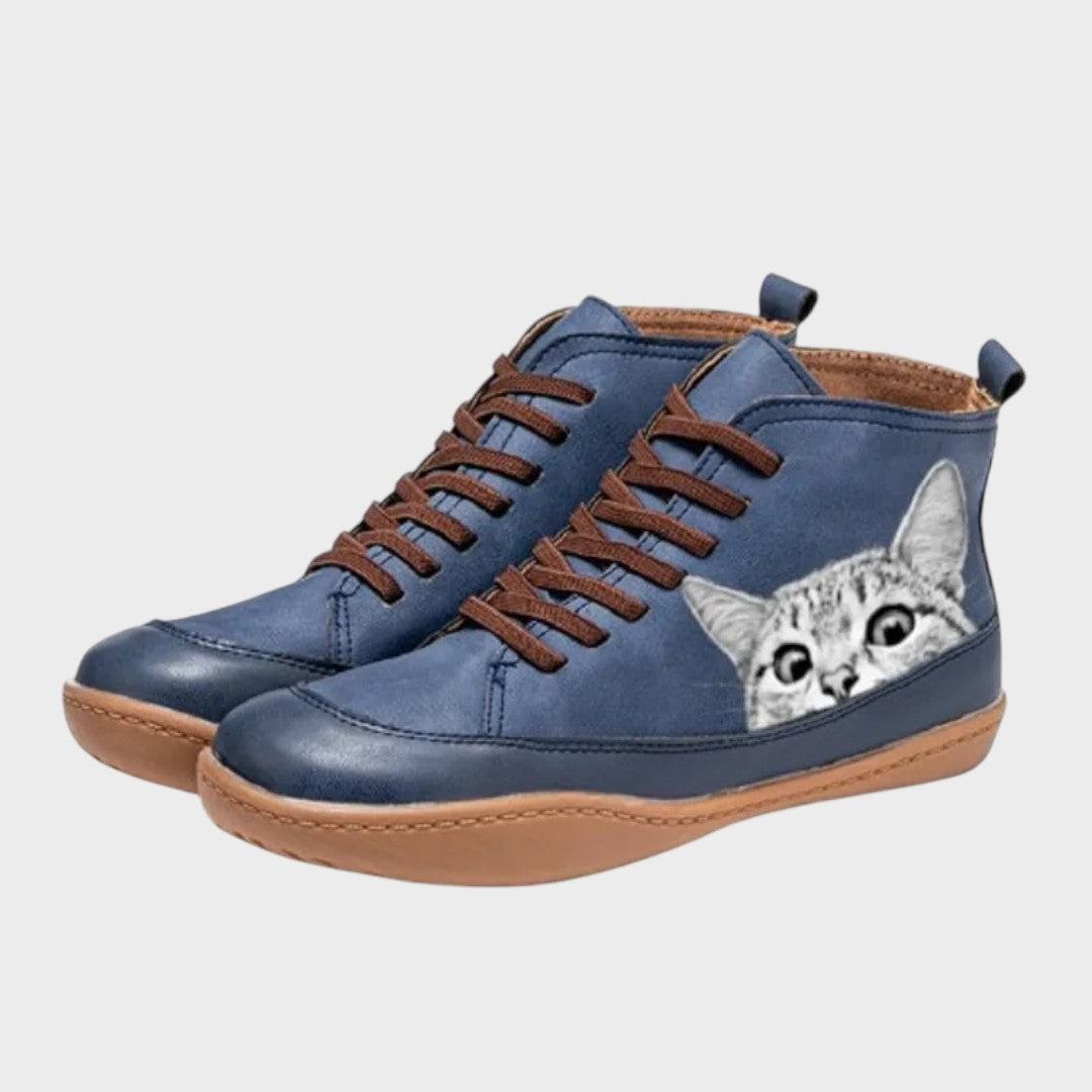 Felina - Botas de cuero para amantes de gatos