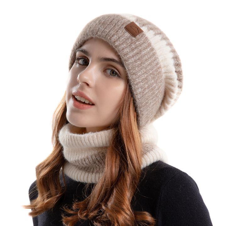 Nina | Gorro y Cuello Tejido en Conjunto