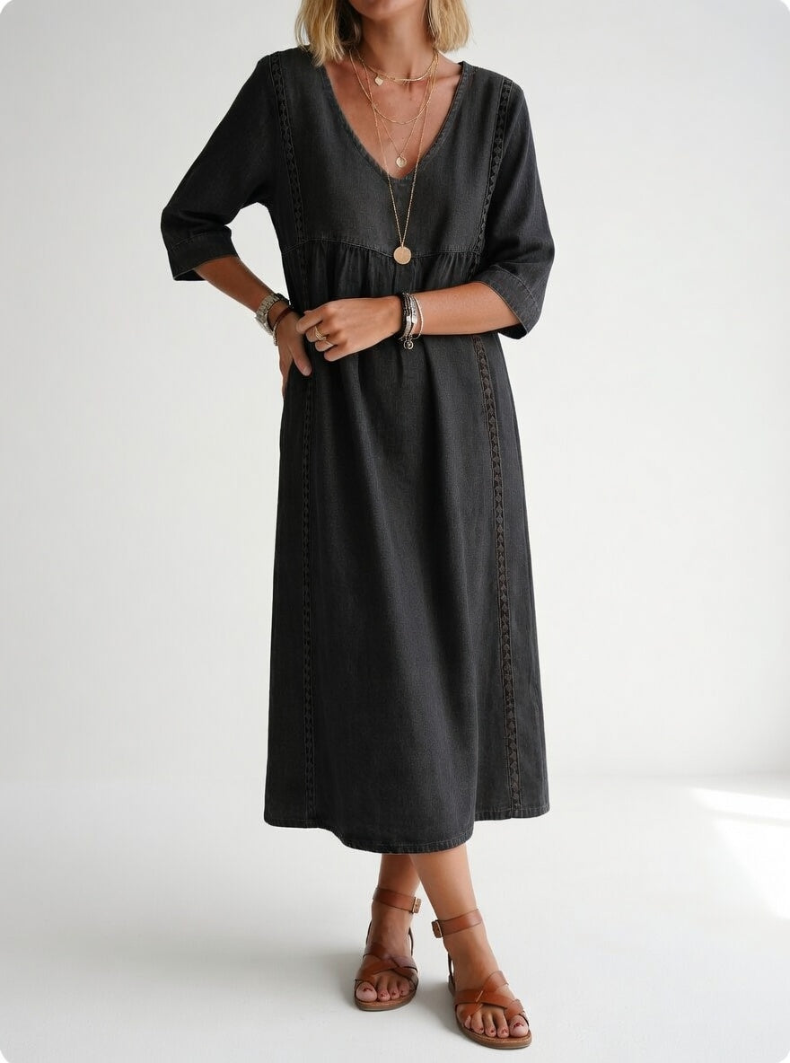 Lioréa™ — Vestido midi fluido casual elegante
