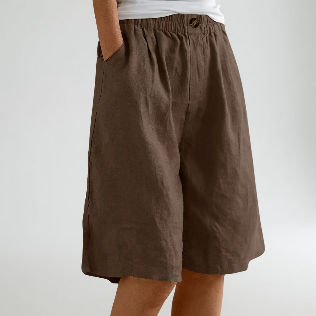Wandeline™ — Pantalones cortos anchos con cintura elástica, confort de verano natural