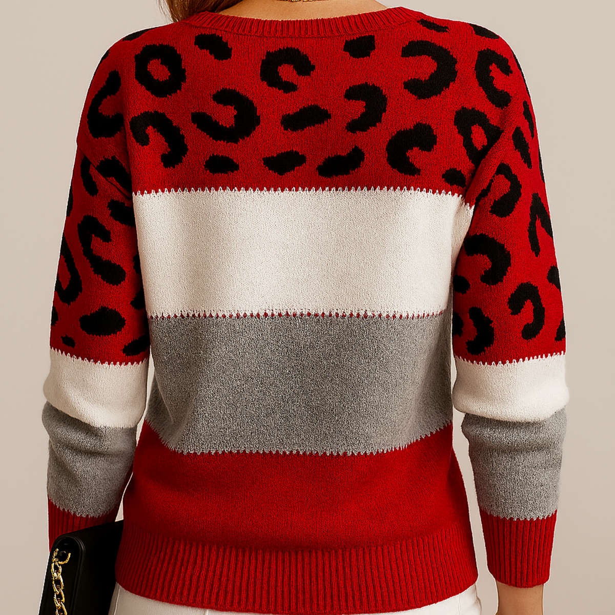 Charlene – Sweater Casual con Estampado de Leopardo