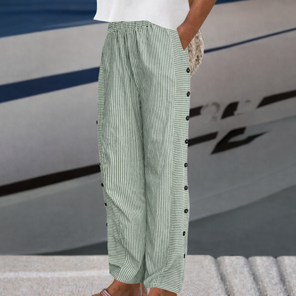 Sabrina | Pantalón Rayado con Botones
