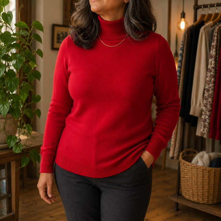 Alisa | Suéter Cuello Alto en Lana Merino