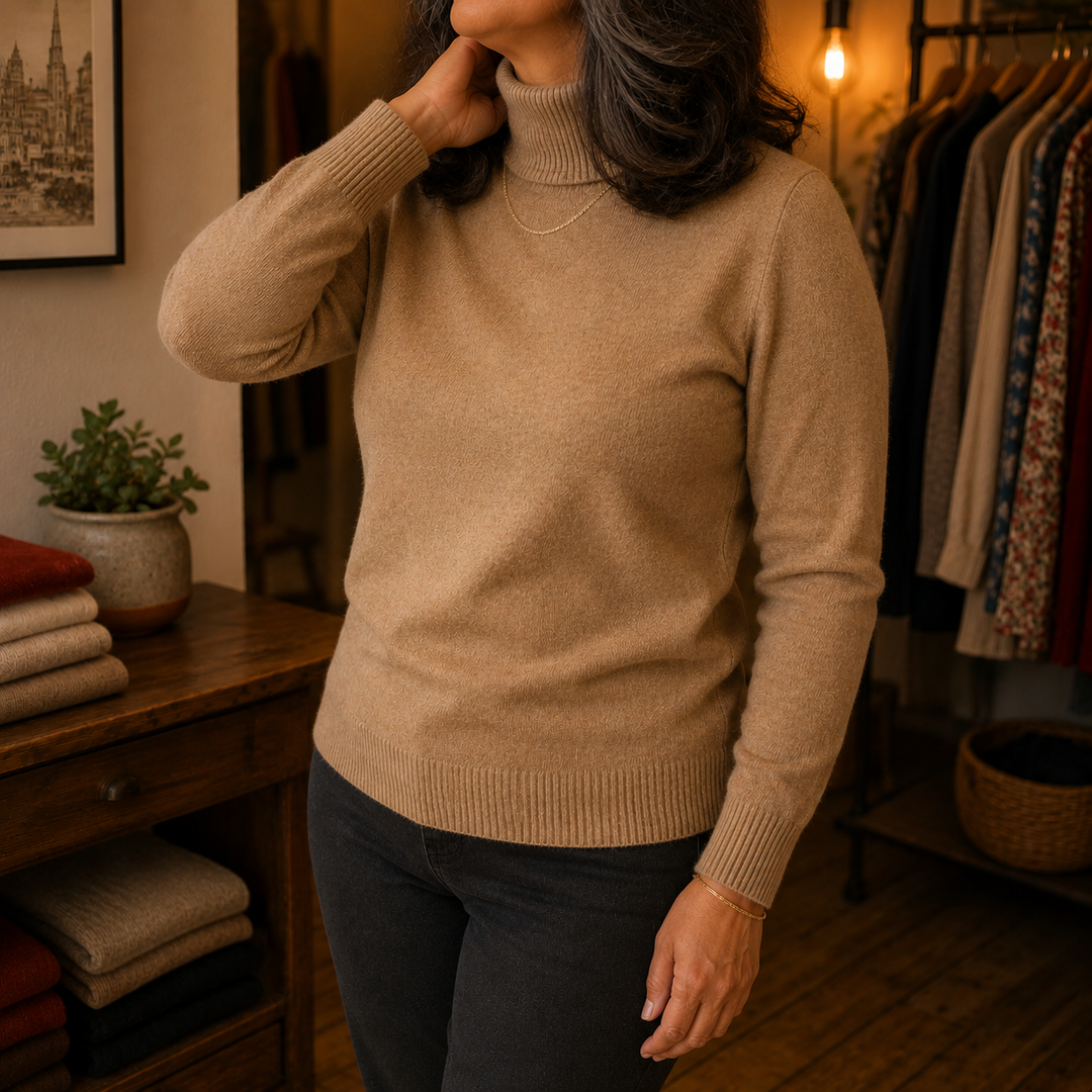 Alisa | Suéter Cuello Alto en Lana Merino