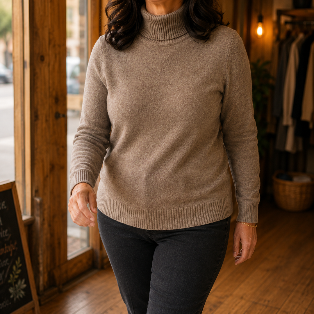 Alisa | Suéter Cuello Alto en Lana Merino