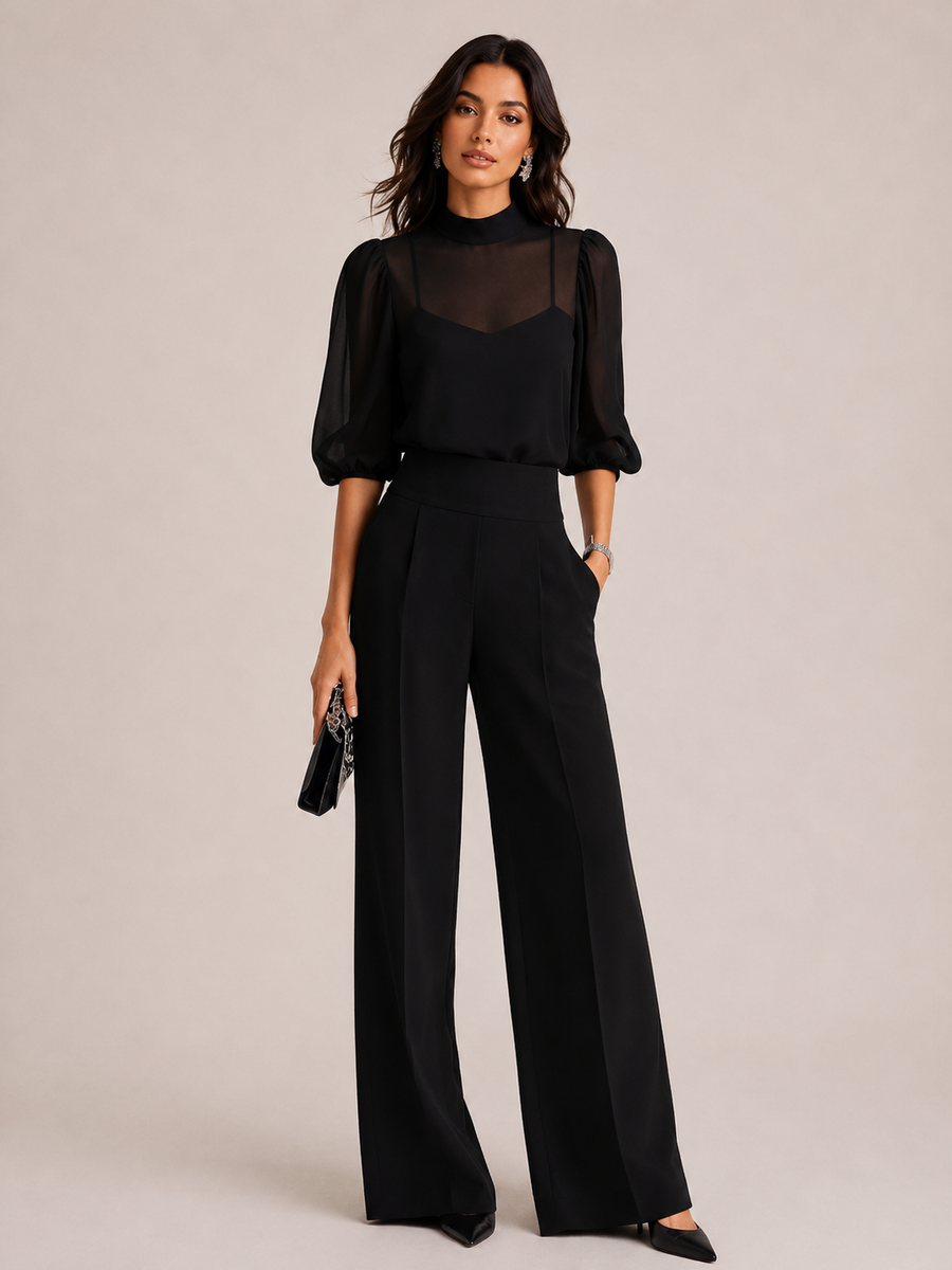 VALENTINA | Conjunto de Tres Piezas con Top Lencero