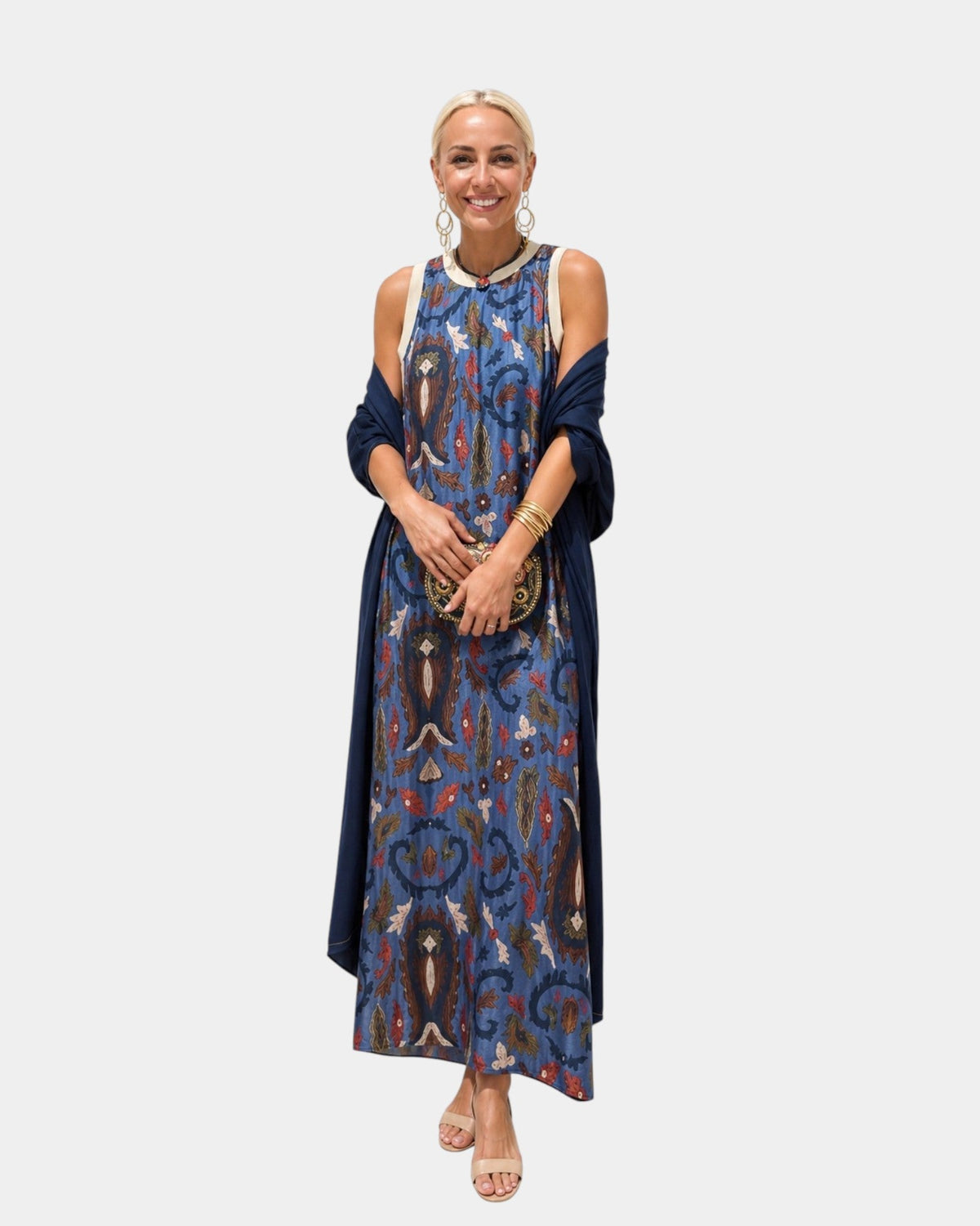 Lynette | Conjunto con vestido y chaleco ligero
