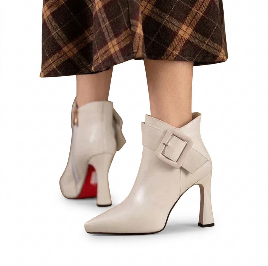 Constança | Botines de Tacón Alto con Hebilla
