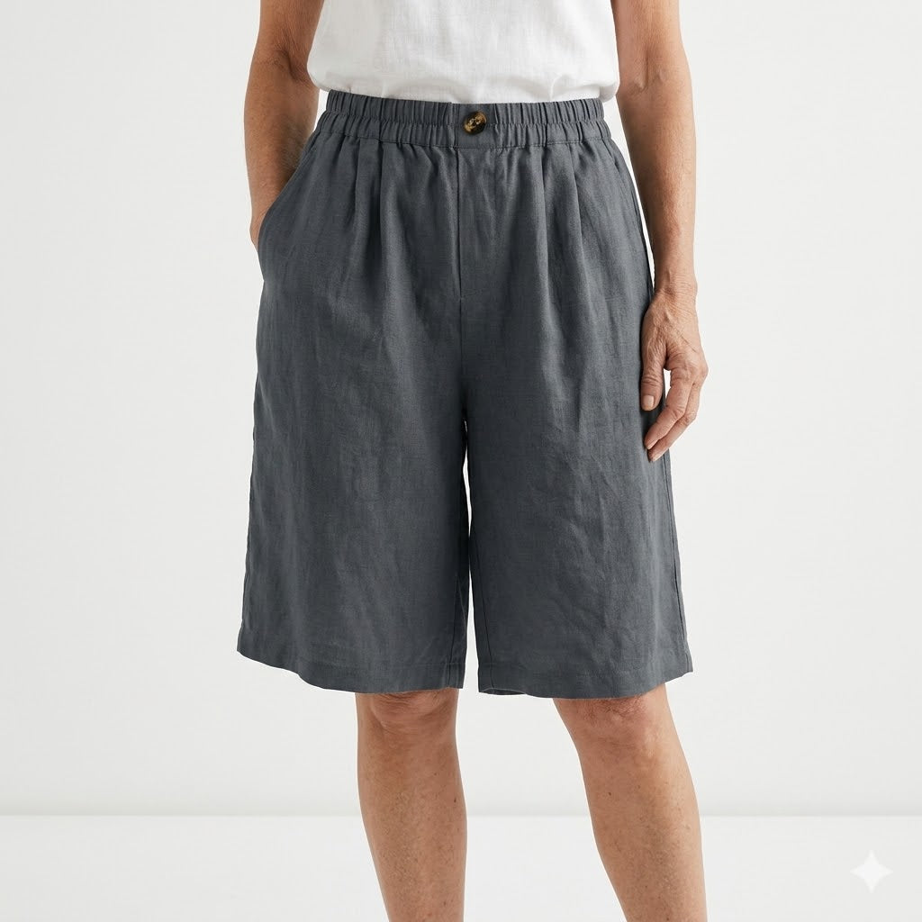 Wandeline™ — Pantalones cortos anchos con cintura elástica, confort de verano natural