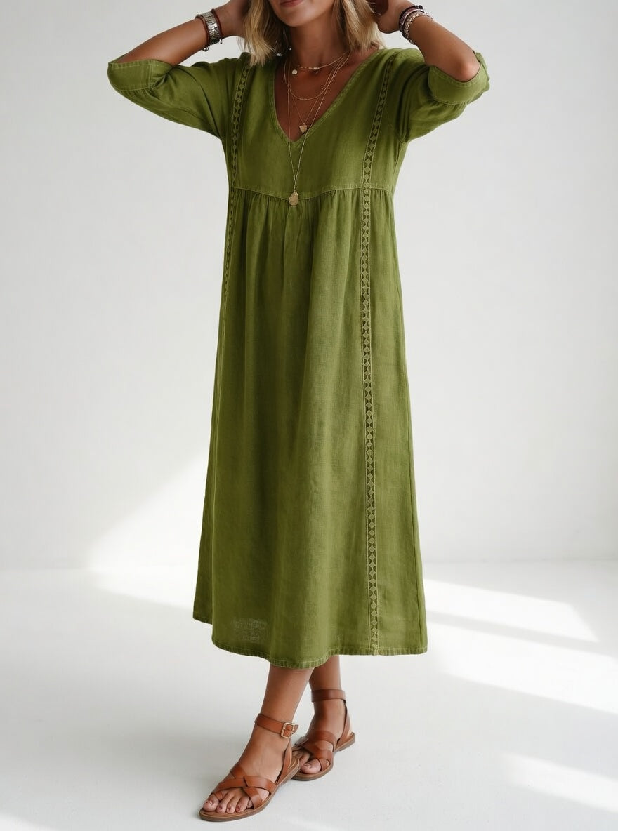 Lioréa™ — Vestido midi fluido casual elegante