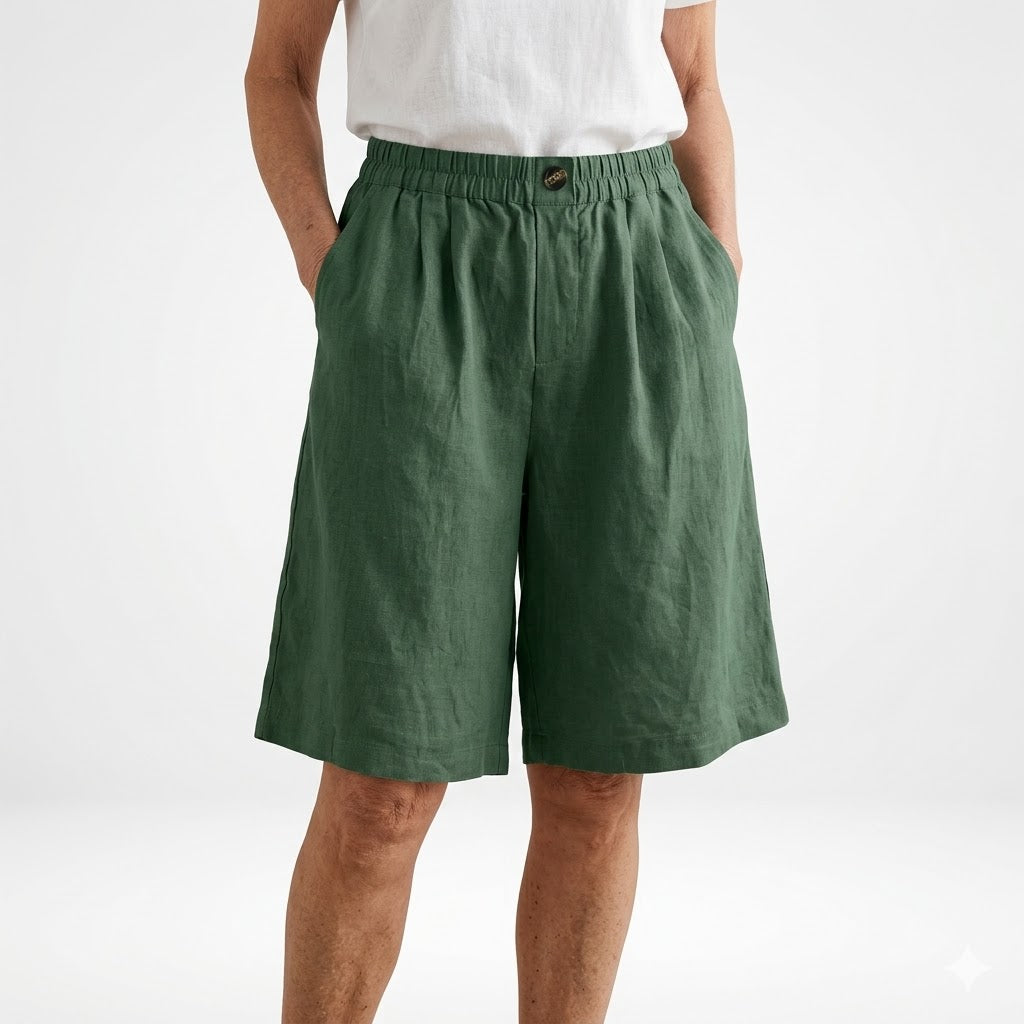 Wandeline™ — Pantalones cortos anchos con cintura elástica, confort de verano natural