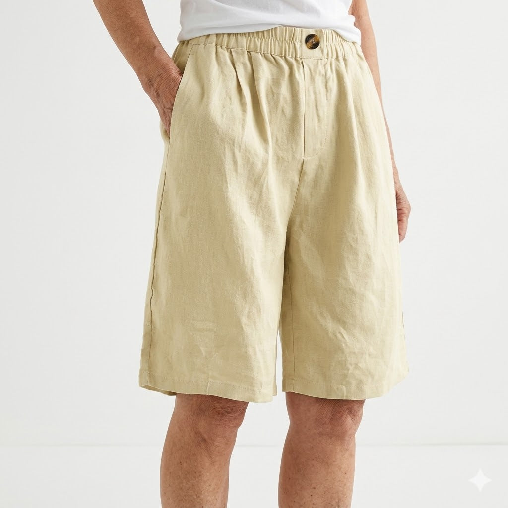 Wandeline™ — Pantalones cortos anchos con cintura elástica, confort de verano natural