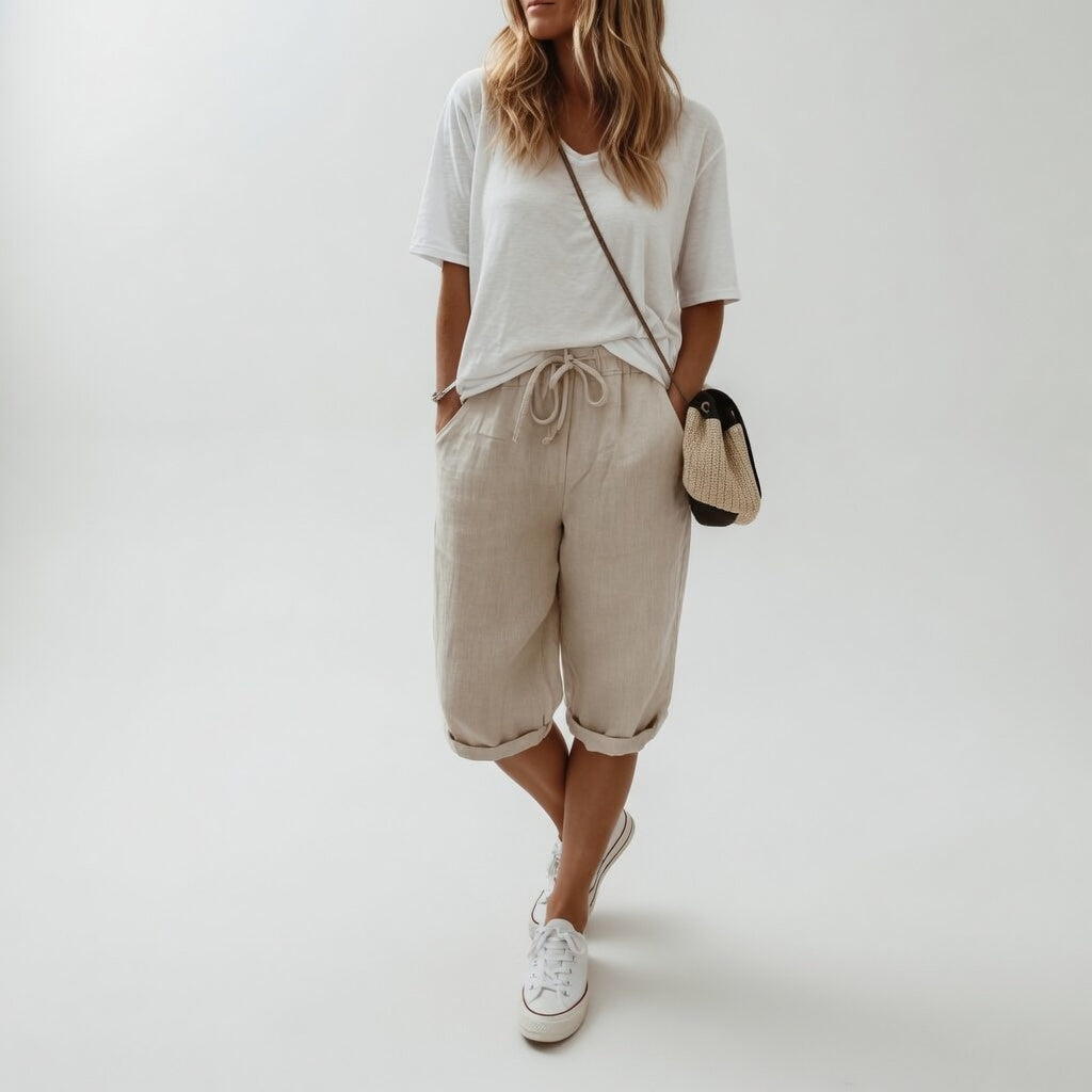 Fernande™ — Bermuda 100% algodón estilo casual de verano