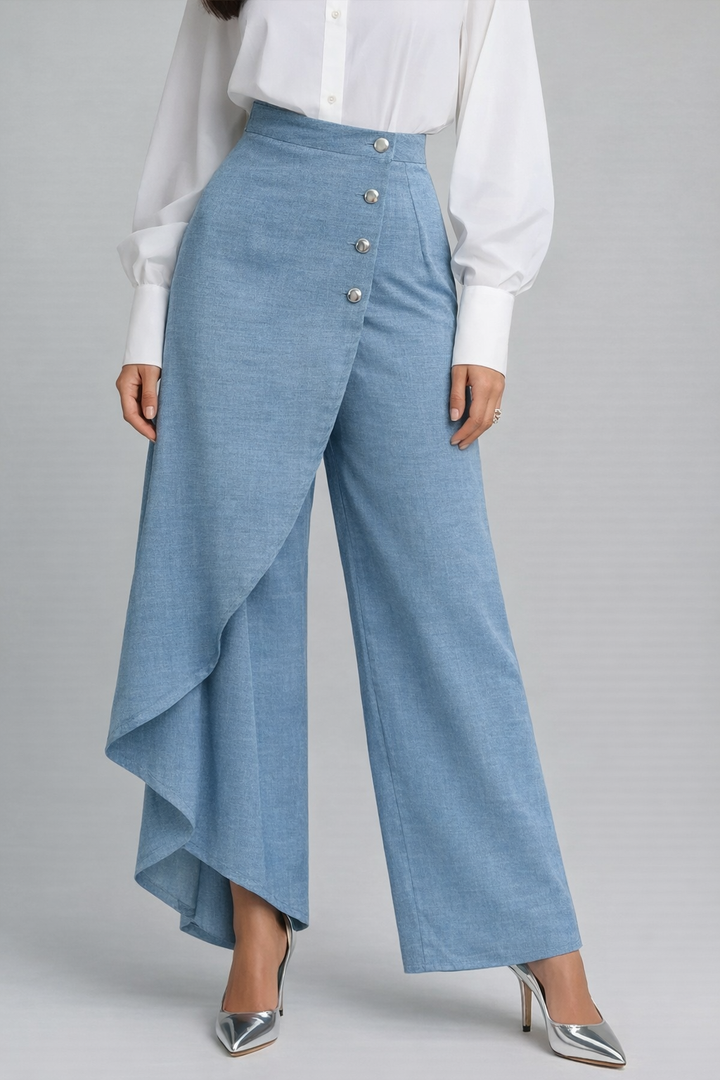 Fernanda| Pantalones de cintura alta y pernera ancha