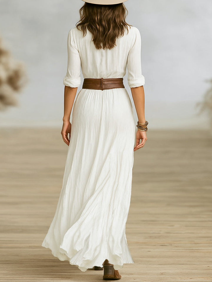 Soléane - Elegante Vestido Plisado