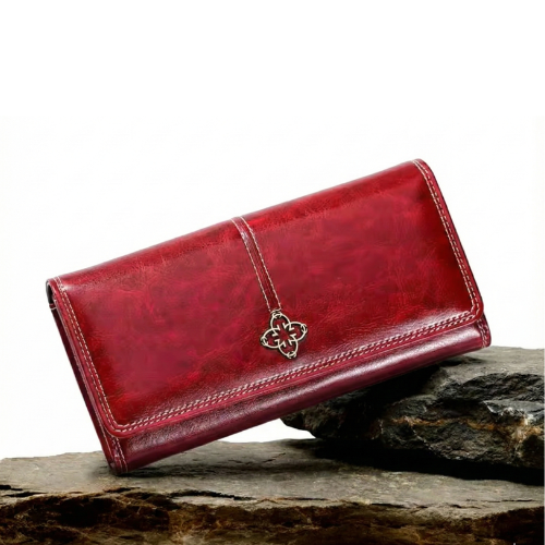 Evelina | Cartera larga de cuero