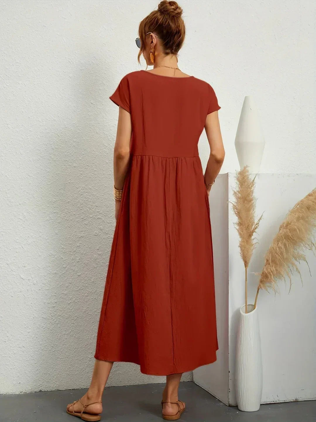 Gabrielle™ — Vestido midi fluido de elegancia atemporal