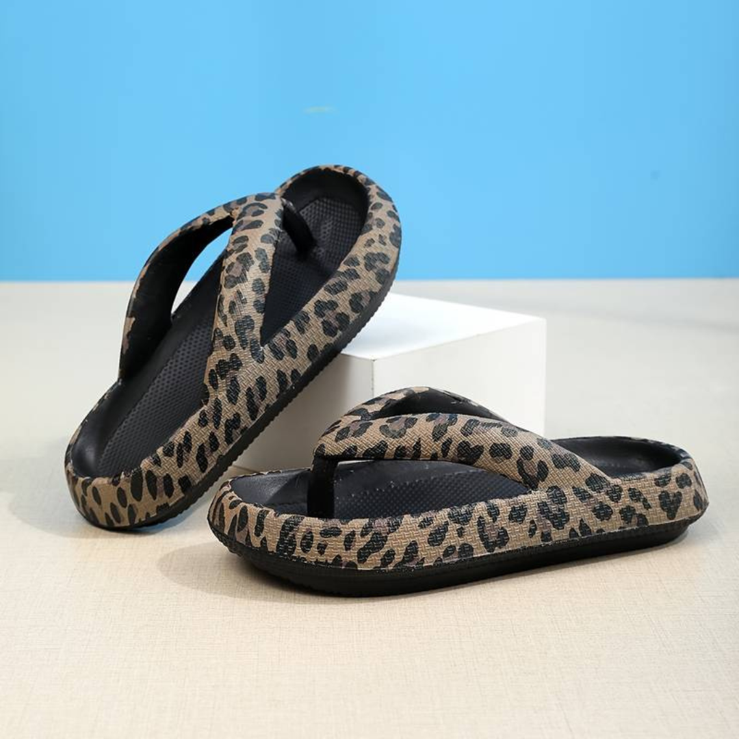 CHANCLAS ERGONÓMICAS PARA PLAYA Y RELAX MOTEADA