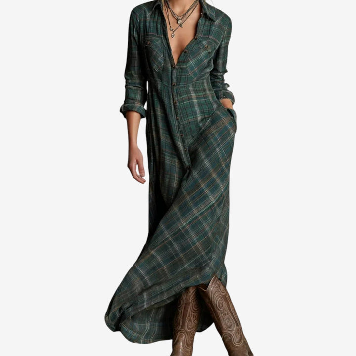 Carisse - Vestido Minimalista con Cuello Elegante