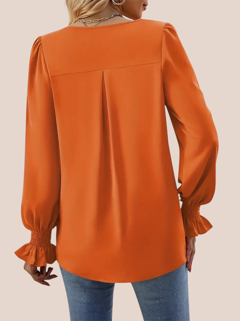 Mira | Blusa Elegante con Escote Corazón
