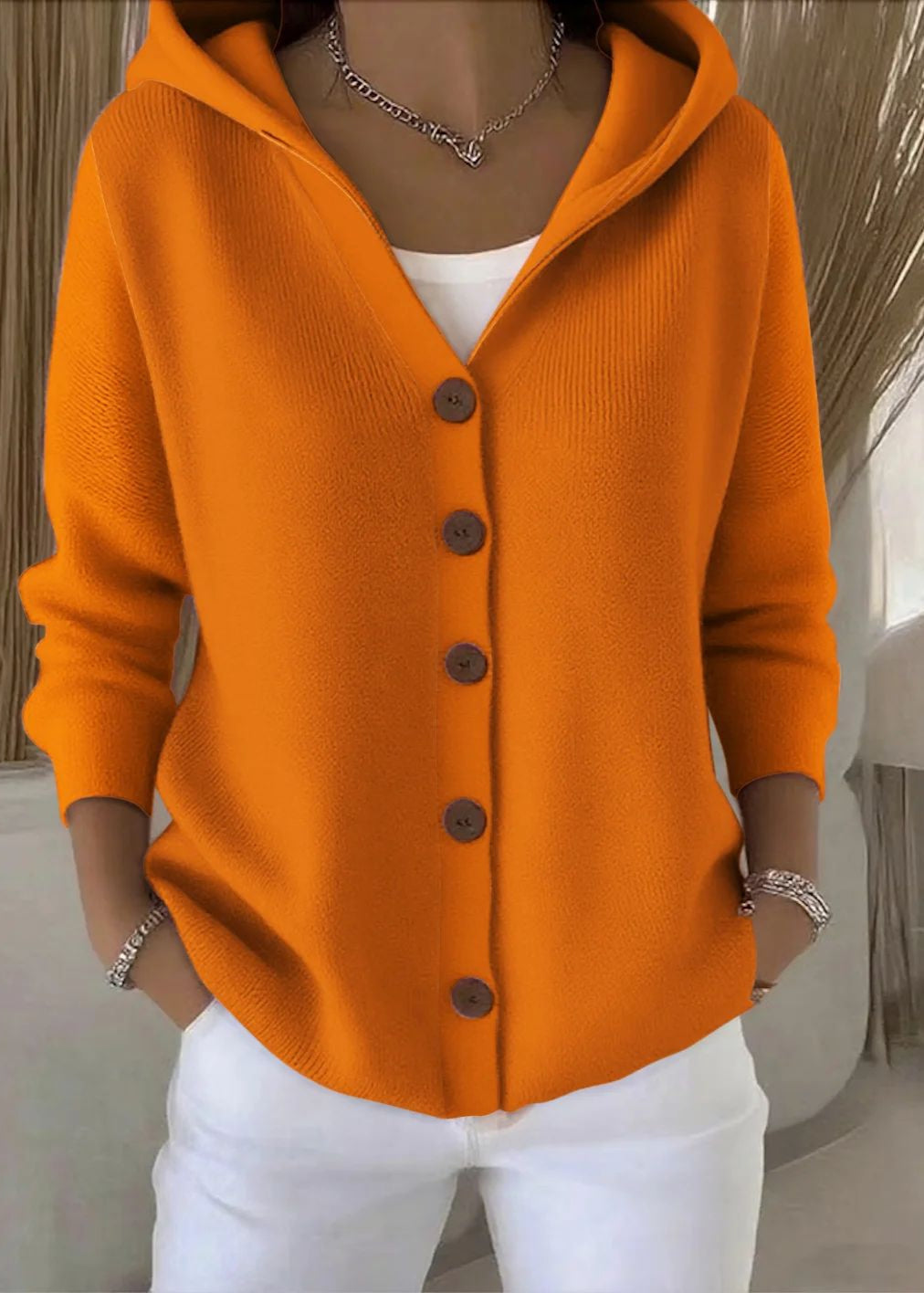 Zoé | Cárdigan Elegante con Capucha