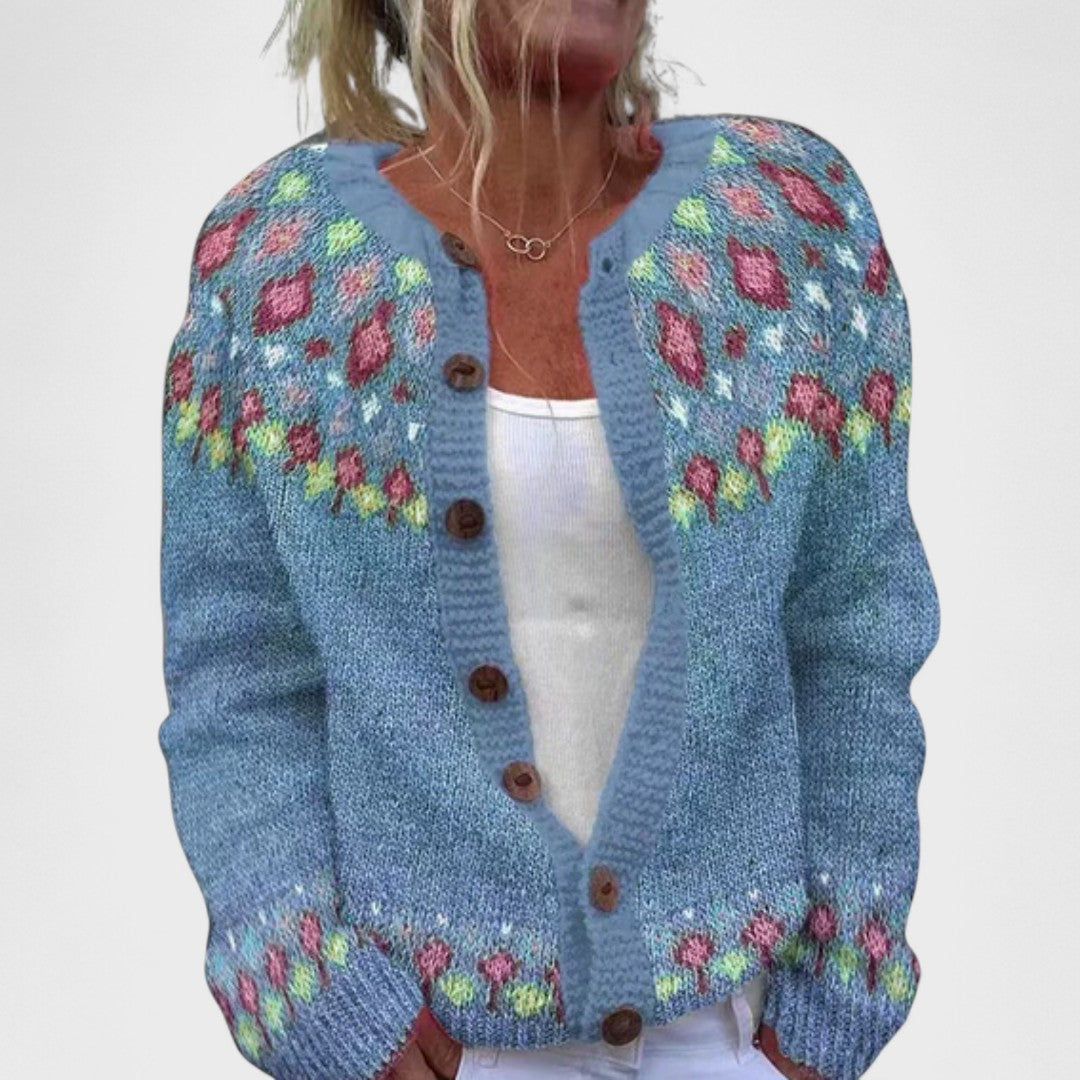 Lianne Salvia Dorata – Sweater de Punto Suelto en Estilo Elegante