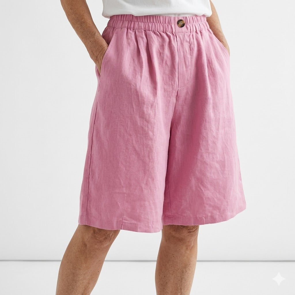 Wandeline™ — Pantalones cortos anchos con cintura elástica, confort de verano natural
