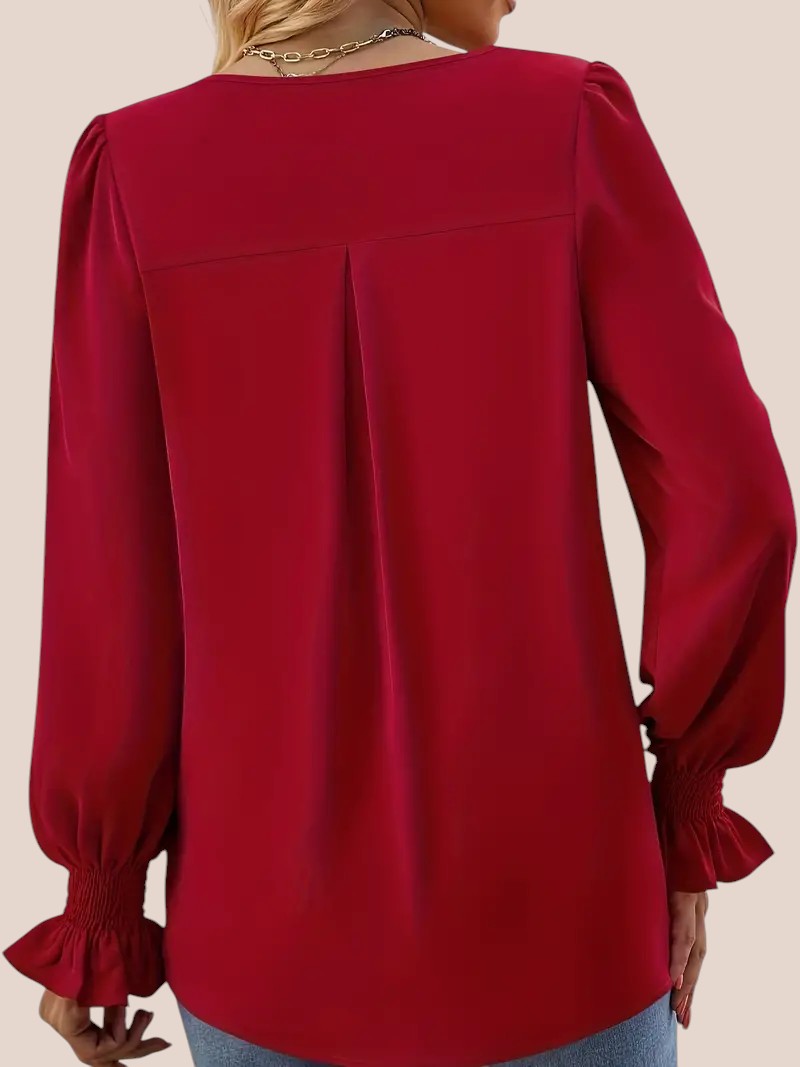 Mira | Blusa Elegante con Escote Corazón