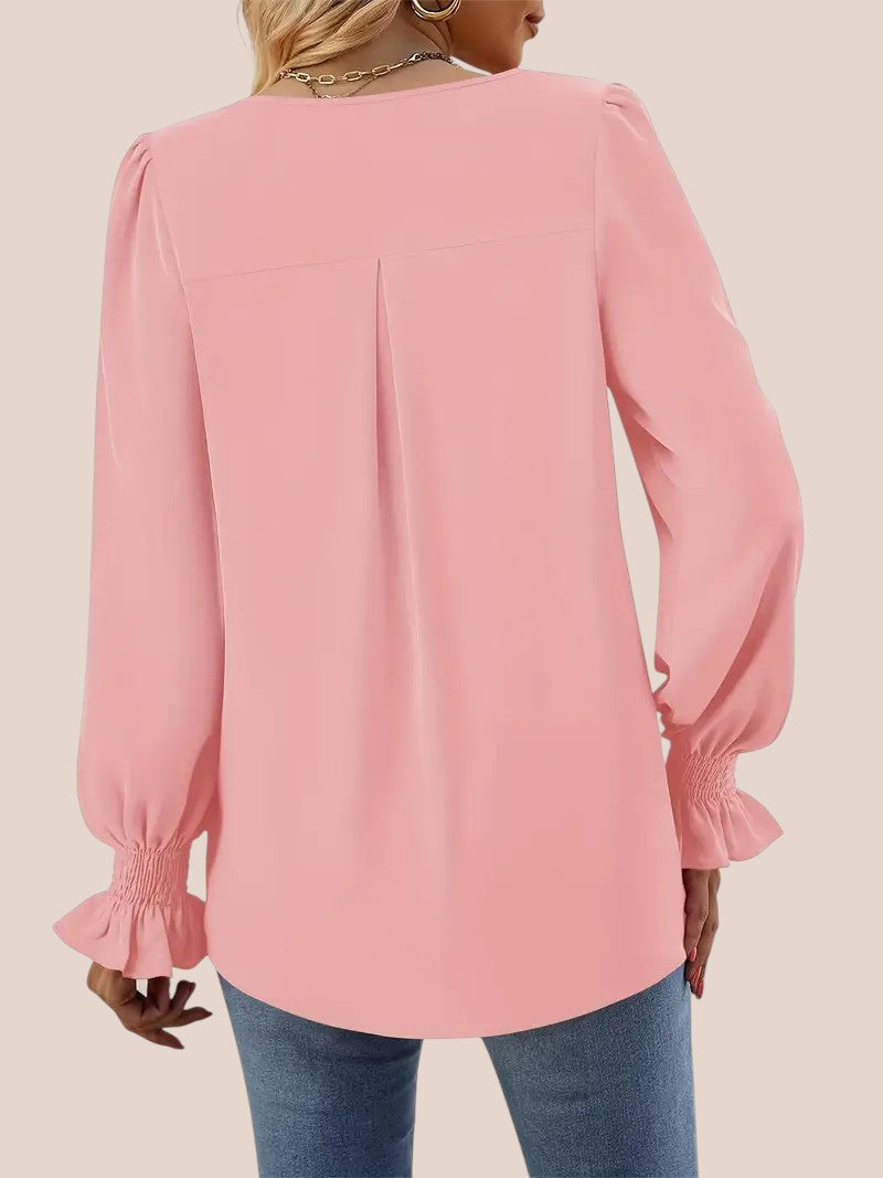 Mira | Blusa Elegante con Escote Corazón