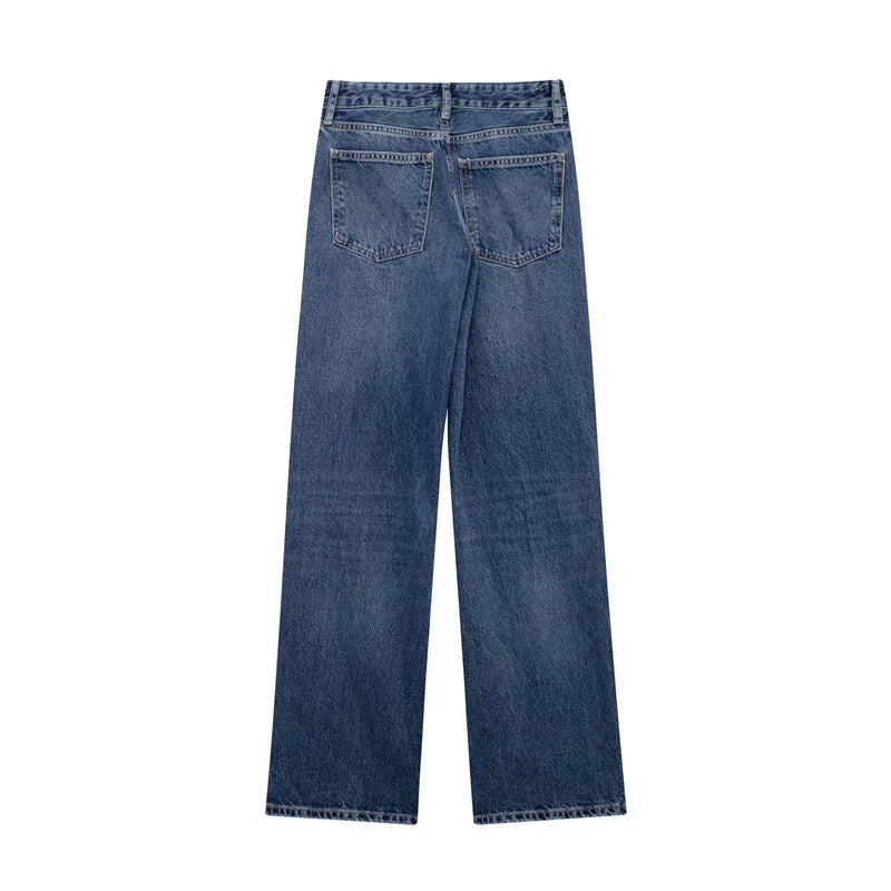 Zoé | Jeans Bicolor de Pierna Ancha