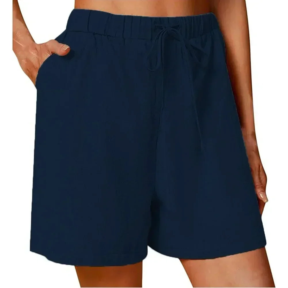 Pantalón Corto Blanco con Cordón Ajustable