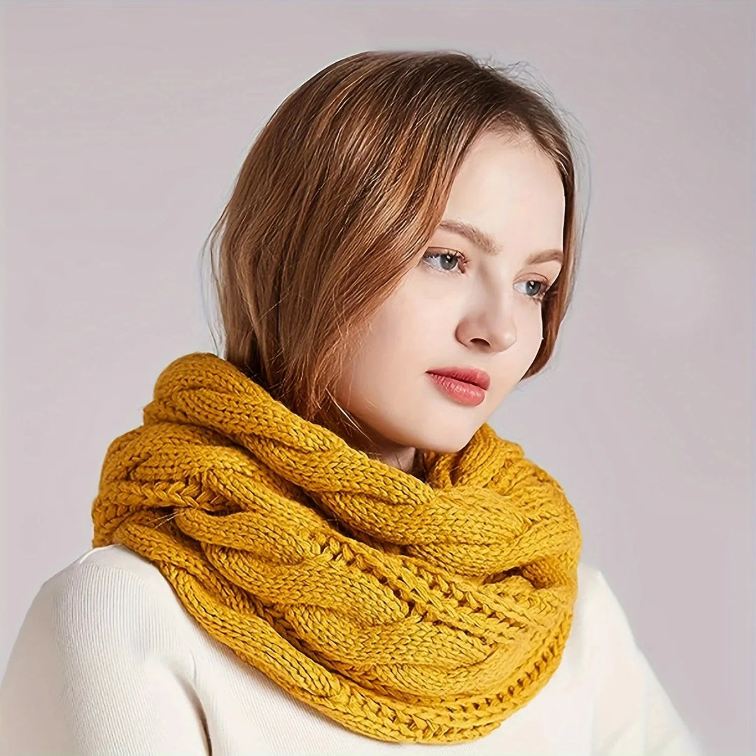 Clara | Cuello Infinito de Punto Trenzado