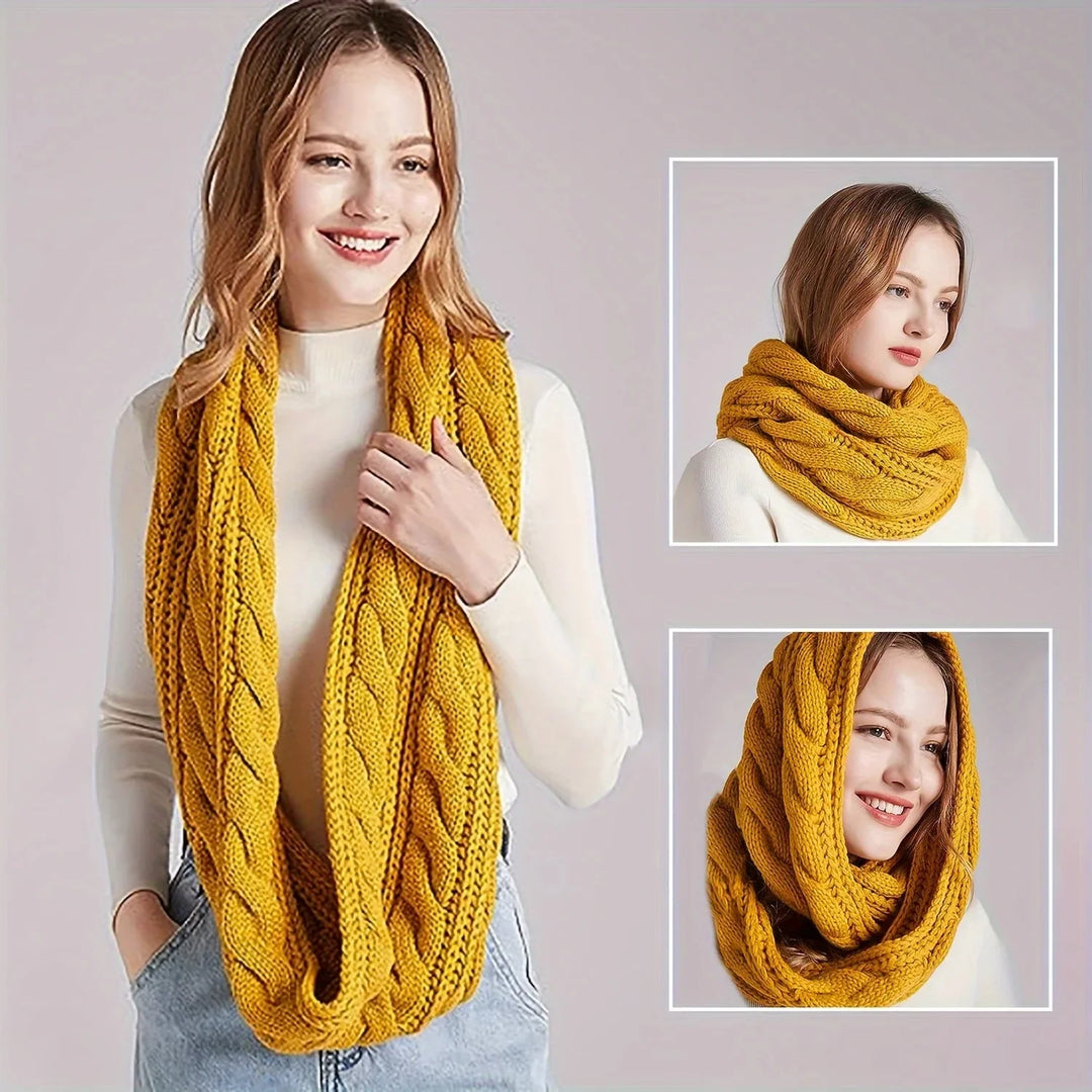 Clara | Cuello Infinito de Punto Trenzado