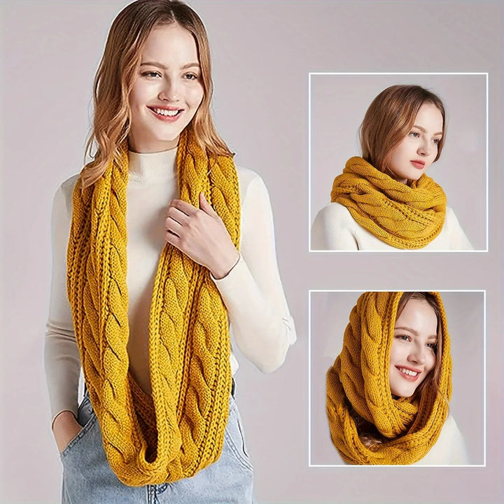 Clara | Cuello Infinito de Punto Trenzado