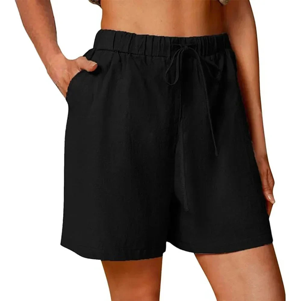 Pantalón Corto Blanco con Cordón Ajustable