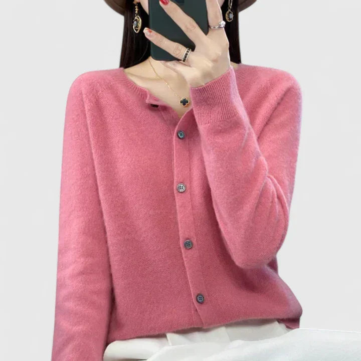 Rosa- Cárdigan cómodo
