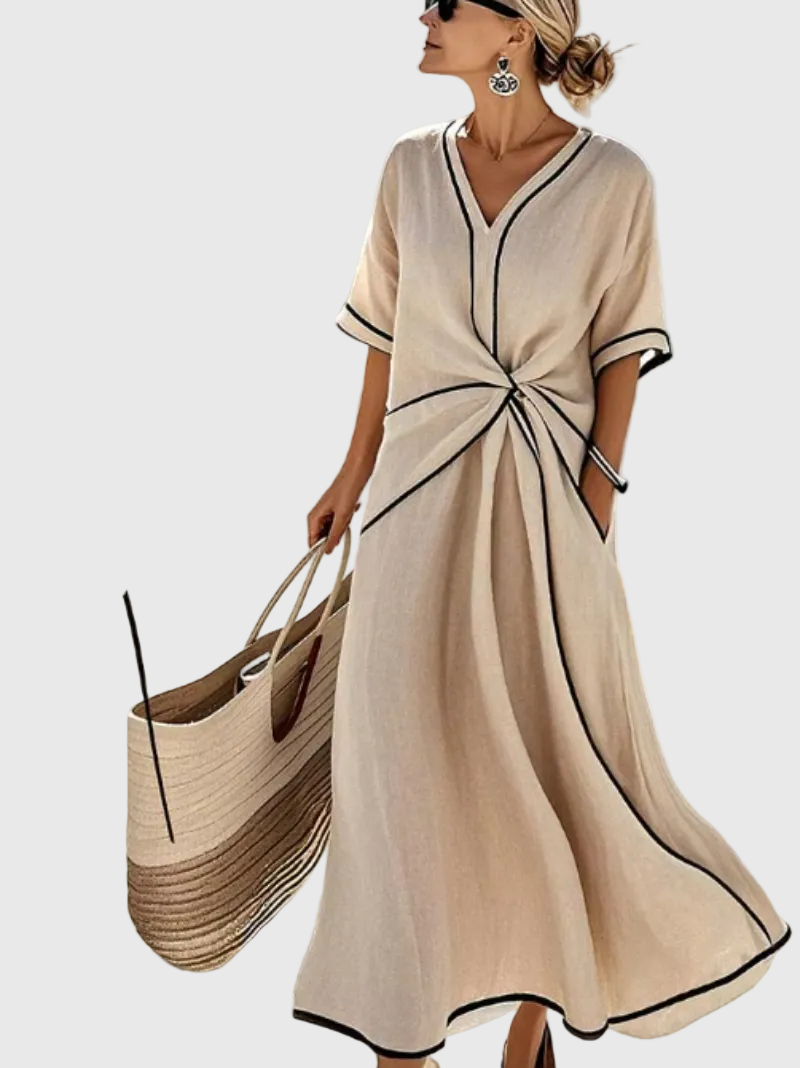 Helena | Vestido Maxi Con Drapé