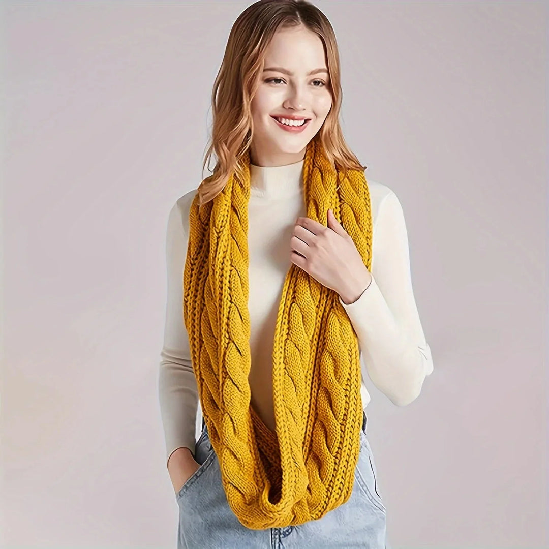 Clara | Cuello Infinito de Punto Trenzado