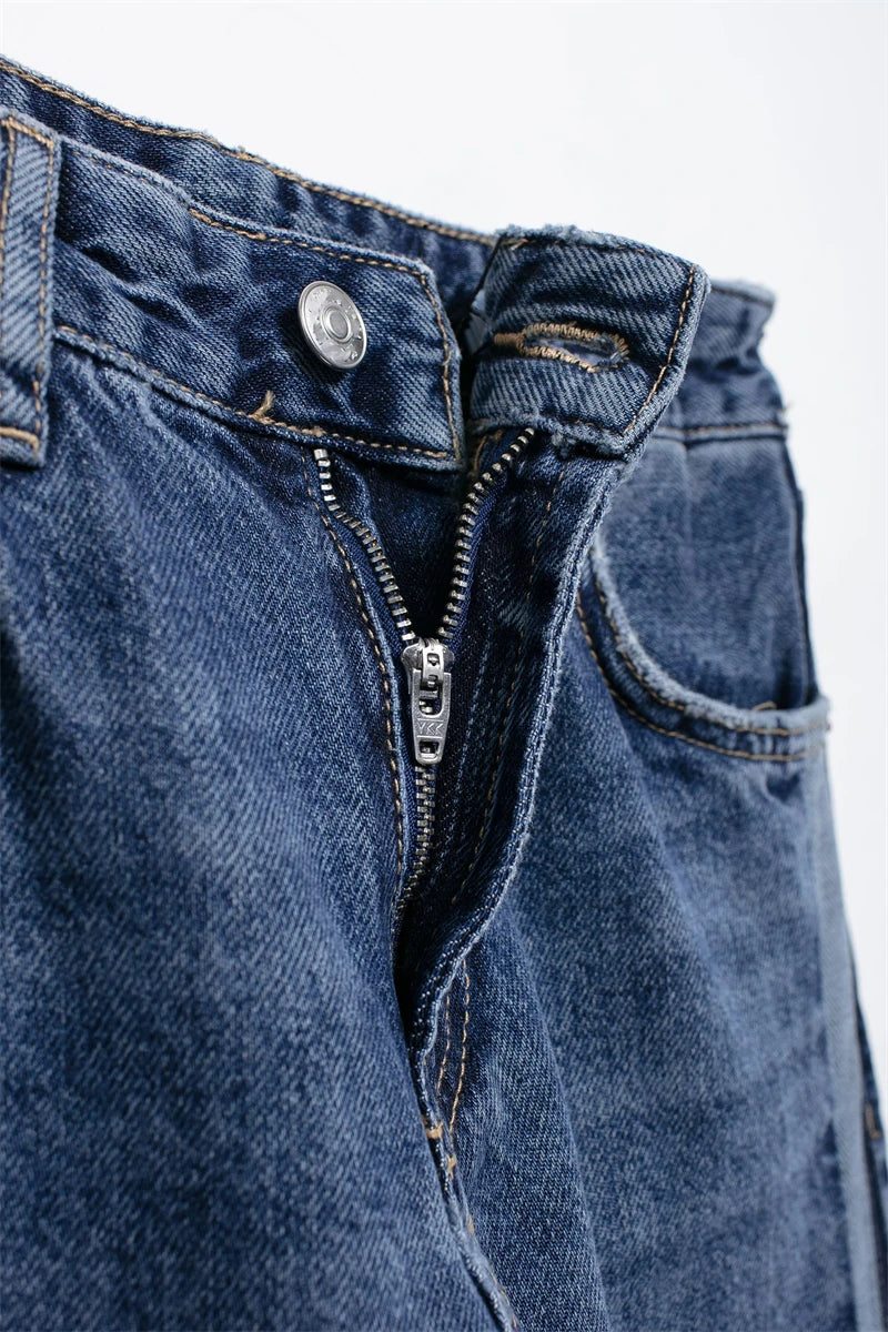 Zoé | Jeans Bicolor de Pierna Ancha