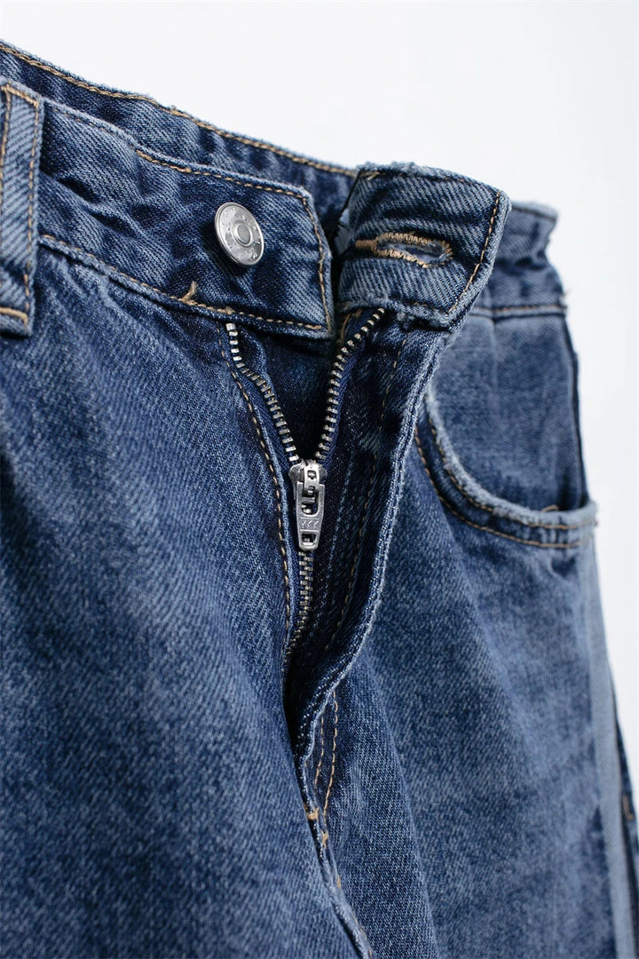 Zoé | Jeans Bicolor de Pierna Ancha